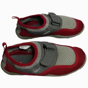 SEAFIT Youth Unisex Slip-On Water Shoes Red Gray Mesh Quick‎ Dry Beach Pool Sz 3